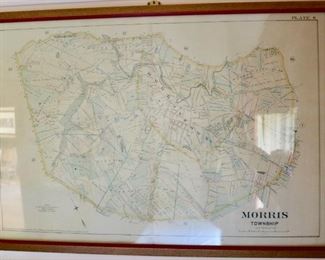 Over a dozen local Morris County late 19th & early 20th c antique maps