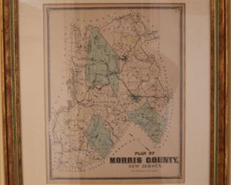 Over a dozen local Morris County late 19th & early 20th c antique maps