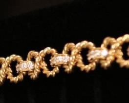 Tiffany 18k gold & diamond bracelet