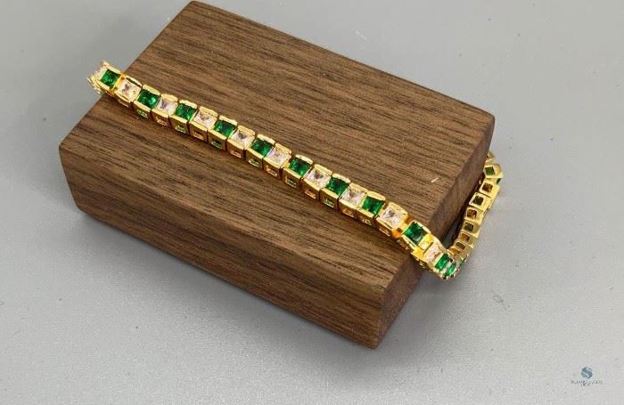 Created Emerald & Sapphire Bracelet