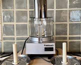 Cuisinart Food Processor With (3) Blades Tested And Powers On