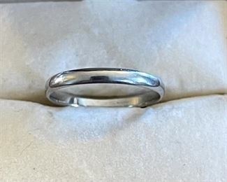 Antique 18K White Gold Band Size 6, 1.4 Grams 