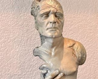 SETH VANDABLE #1 Of 100 Limited Edition Bronze Male Head With Wing Sculpture Signed 