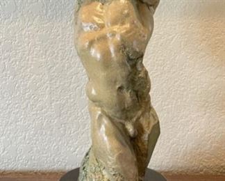 SETH VANDABLE 3 Of 45 Limited Edition Male Torso Bronze Sculpture On Black Marble Base 
