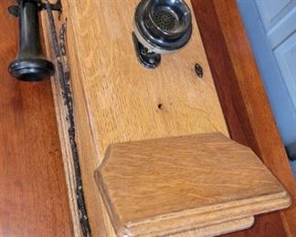 Antique crank telephone 
