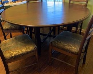 Dining Table and Upholstered Chairs