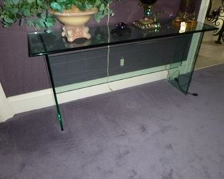 Solid Glass console Table