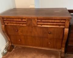 Vintage Tiger Oak Highboy Dresser
