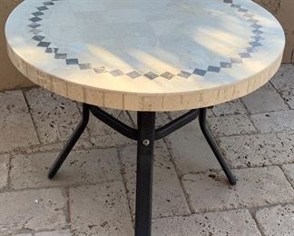 Patio Stone Top Side Table