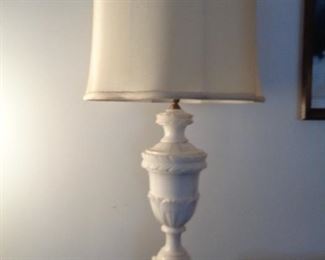 alabaster lamp, one of two