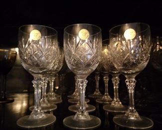 Cristal taille France wine goblets