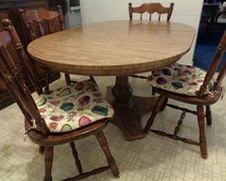 vintage dining table and chairs