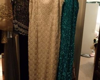 vintage sequined evening gowns