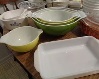 vintage Pyrex and Fire King