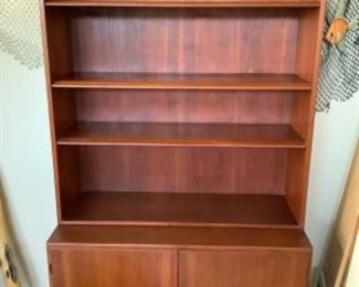 MCM Danish Teak Bookcase. 72.5” height x 39.5” width x 18.5” depth. 