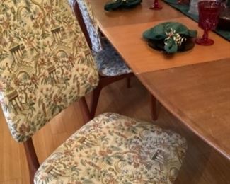 Beautifully upholstered chairs in excellent condition.