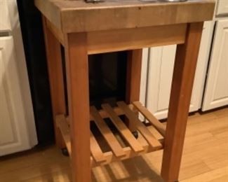 Rolling butcher block