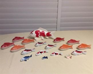 Afm001 Ceramic Koi Fish Figurines