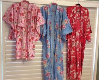Afm085 Three Japanese Kimono Style Robes 