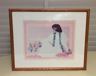 Afm115 Framed Diana Hansen - Young Picture Of Hawaiian Woman