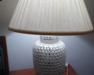 Chinese Blanc Porcelain Lamp (2 available)