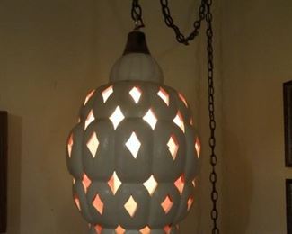 Ceramic MCM Swag Lamp