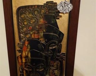 Buddha Composition Woodblock by Sunanont