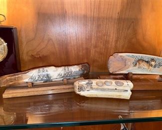 Fossil scrimshaw. 