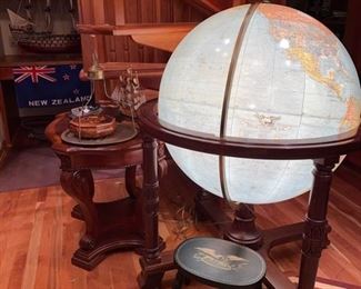 Large lighted world globe