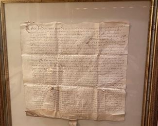 Indenture from the 17th century