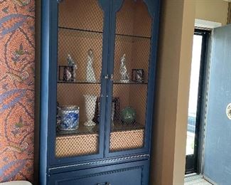 2 Tall Hutch Style Display Cabinets