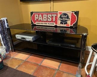 Glass TV and audio stand