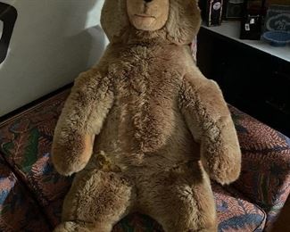  Large STEIFF Stuff Bear.  He needs a  simple repair to the seams on both his legs.  Otherwise in good vintage condition