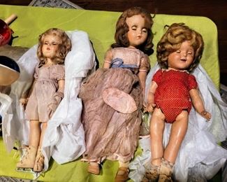 Sonia , Fashion, and Shirley Temple dolls
