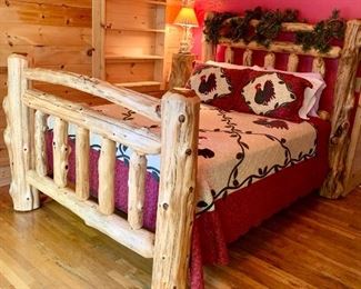 Log Cabin Queen Bed
