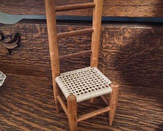 Miniature ladder back chair