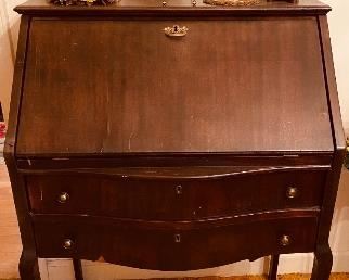 Drop front antique secretary desk