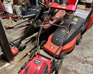 Lawnmowers Black and Decker and homelite and other tools