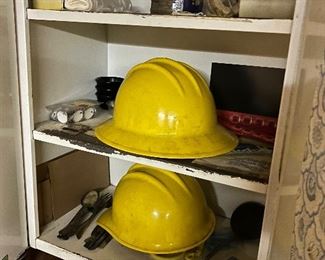 Hard hats, table saw blades and other tools