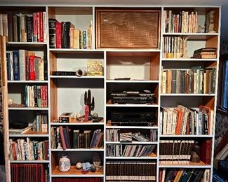 A wider shot of the book case