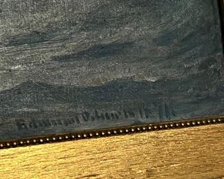 Antique Oil on Board Signed