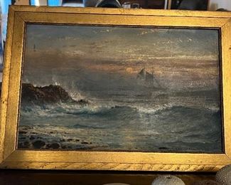 Antique original painting signed. 