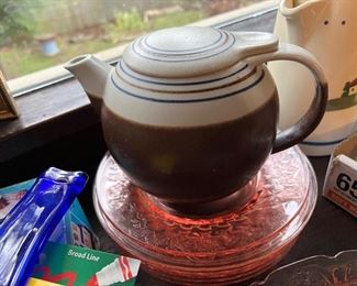 Mid century ceramic teapot