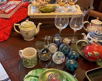 Paperweights and other glass