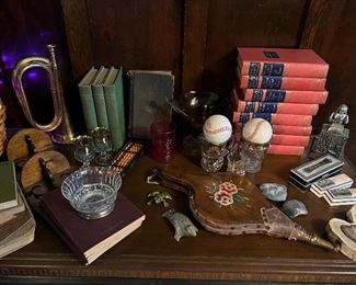 Vintage collectibles and books