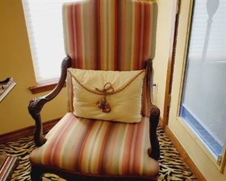 Wooden Drexel Heritage high-backed armchair