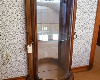 Lighted glass front curio