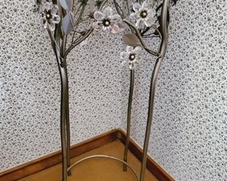 Metal and glass side table