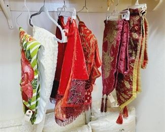 Christmas tree skirts and table runners all priced separately