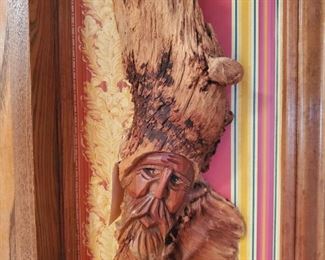 Carved wooden man